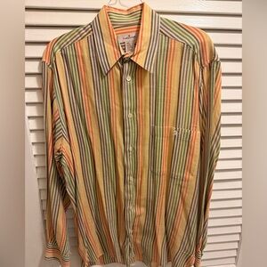 Designer!! Ermenegildo Zegna Multicolor Striped Men's Shirt
